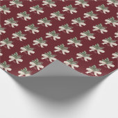 Christmas Mistletoe Watercolor  Cadeaupapier (Hoek)
