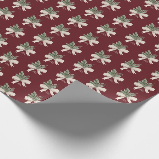 Christmas Mistletoe Watercolor  Cadeaupapier (Hoek)