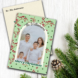 Christmas Mistletoes Custom Photo Holiday Cards Feestdagenkaart