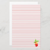 Christmas Mitten Holly Red Lined Briefpapier (Voorkant / Achterkant)