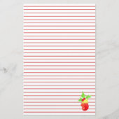 Christmas Mitten Holly Red Lined Briefpapier (Voorkant)