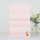 Christmas Mitten Holly Red Lined Briefpapier (Staand voorkant)