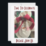 CHRISTMAS MITTEN SNOWMAN PARTY INVITATION KAART<br><div class="desc">"CHRISTMAS MITTEN SNOWMAN" PARTIJINVITATIE~~</div>