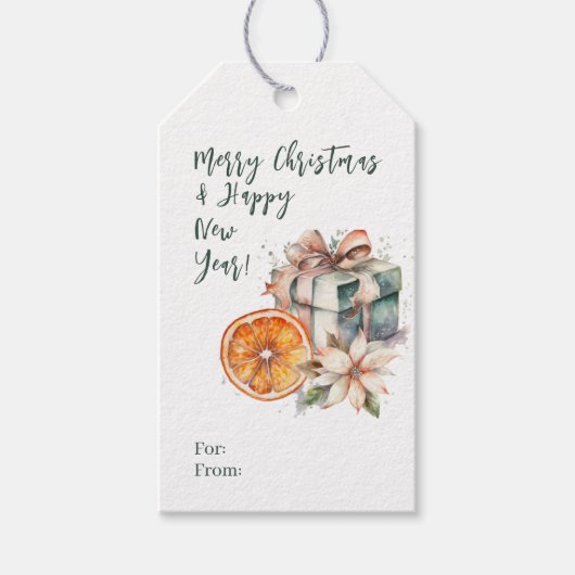 Christmas Mix Elements Gift Label Cadeaulabel (Voorkant)