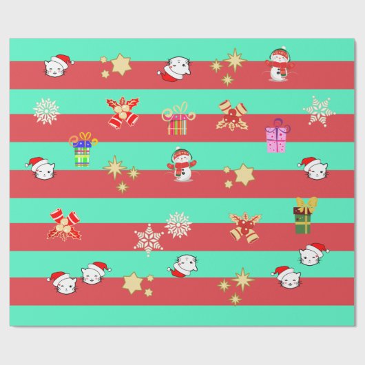 Christmas Mix Pattern Cadeaupapier (Vlak)