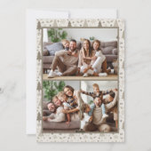 Christmas Modern 4 Familie Fotocollage Feestdagenkaart (Achterkant)