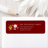 Christmas Modern Funny Simple Return Address Etiket (Insitu)