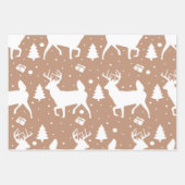 Christmas Modern Pastel Patterns Trio Inpakpapier Vel (Voorkant 3)