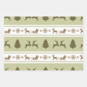 Christmas Modern Pastel Patterns Trio Inpakpapier Vel (Voorkant 2)