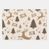 Christmas Modern Pastel Patterns Trio Inpakpapier Vel (Voorkant)