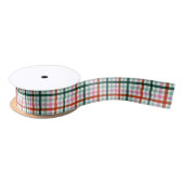 Christmas Modern Plaid Satijnen Lint (Spoel)
