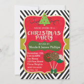 Christmas Modern Tree & Cake Poppen Uitnodigingen (Voorkant)