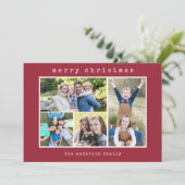 Christmas Modern Typewriter 4 Fotocollage Feestdagenkaart (Staand voorkant)