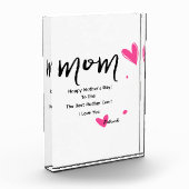 Christmas Moederdag Photo Block - Roze harten! Fotoblokken (Links)