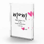 Christmas Moederdag Photo Block - Roze harten! Fotoblokken (Rechts)