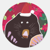 Christmas Mole Sticker (Voorkant)