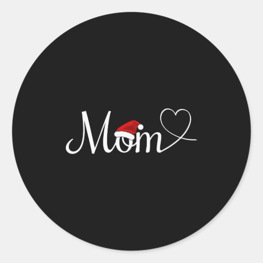 Christmas Mom Cute Mom Christmas  Ronde Sticker (Voorkant)