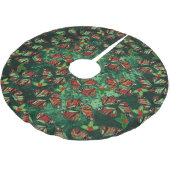 Christmas Monarch Butterfly Wings and Holly Berry Kerstboom Rok (Gekanteld)