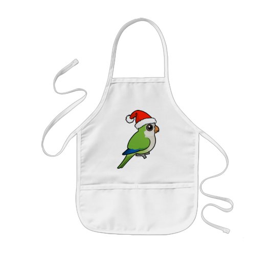 Christmas Monk Parakeet Kinder Schort (Voorkant)