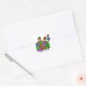 Christmas Monkey-Elf sticker (Envelop)