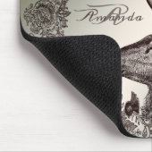 Christmas Monogram Floral Reindeer Golden Winter Muismat (Hoek)