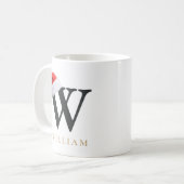Christmas Monogram Mug Koffiemok (Voorkant links)