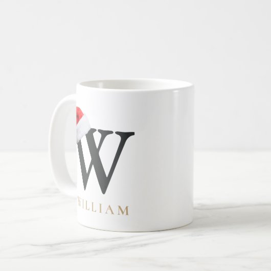 Christmas Monogram Mug Koffiemok (Voorkant links)