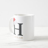 Christmas Monogram Mug Koffiemok (Voorkant links)