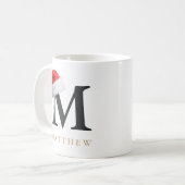Christmas Monogram Mug Koffiemok (Voorkant links)