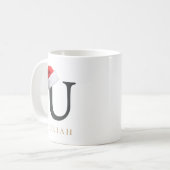 Christmas Monogram Mug Koffiemok (Voorkant links)