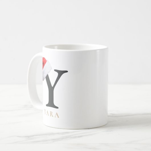 Christmas Monogram Mug Koffiemok (Voorkant links)