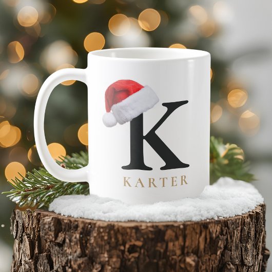 Christmas Monogram Mug Koffiemok