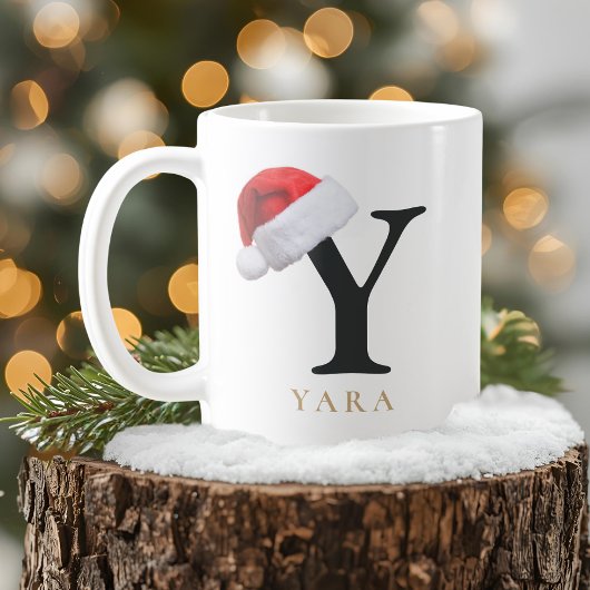 Christmas Monogram Mug Koffiemok