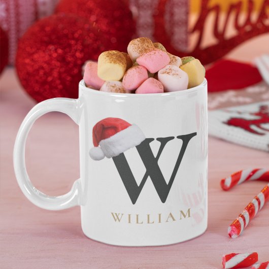 Christmas Monogram Mug Koffiemok