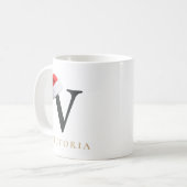 Christmas Monogram Mug Koffiemok (Voorkant links)