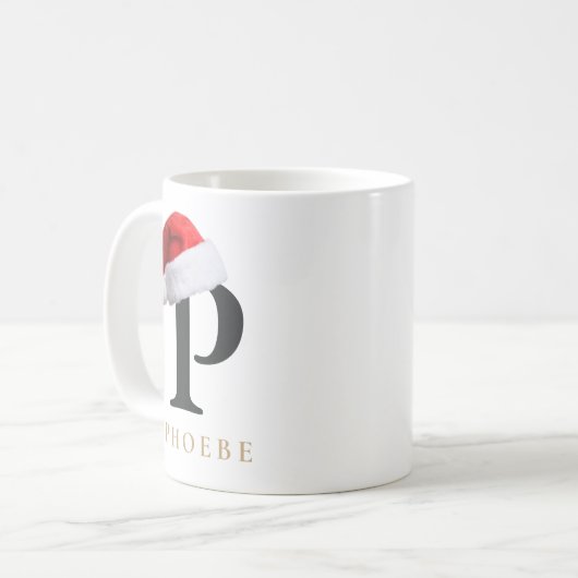 Christmas Monogram Mug Koffiemok (Voorkant links)