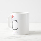 Christmas Monogram Mug Koffiemok (Voorkant links)