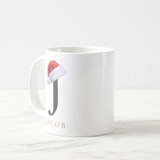 Christmas Monogram Mug Koffiemok (Voorkant links)