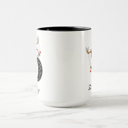 Christmas Monogram Personalized Cup for Friends Mok (Midden)