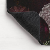 Christmas Monogram Pink Ornament Green Black Muismat (Hoek)