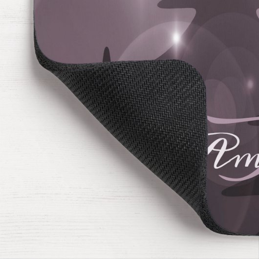 Christmas Monogram Pink Trees Holiday Winter Muismat (Hoek)