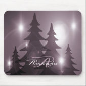 Christmas Monogram Pink Trees Holiday Winter Muismat (Voorkant)