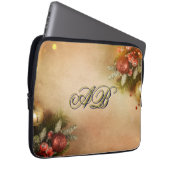 Christmas Monogram Sleeve | Holiday Laptop Case (Voorkant Rechts)