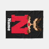 Christmas Monogram With Name Cool Pajama  Fleece Deken (Voorkant (Horizontaal))