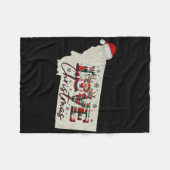 Christmas Montana Xmas State Map Montana Christmas Fleece Deken (Voorkant (Horizontaal))