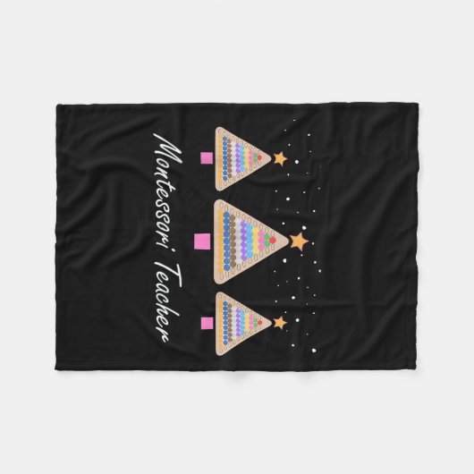 Christmas Montessori Teacher Xmas Tree Teaching Sc Fleece Deken (Voorkant (Horizontaal))