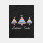 Christmas Montessori Teacher Xmas Tree Teaching Sc Fleece Deken (Voorkant)