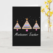 Christmas Montessori Teacher Xmas Tree Teaching Sc Kaart (Gele Bloem)