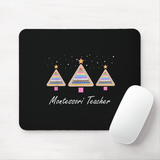 Christmas Montessori Teacher Xmas Tree Teaching Sc Muismat (Met muis)