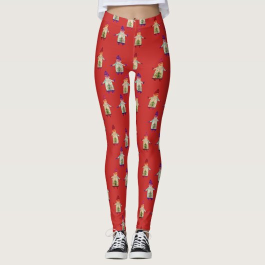 Christmas Mood aangepaste Leggings (Voorkant)